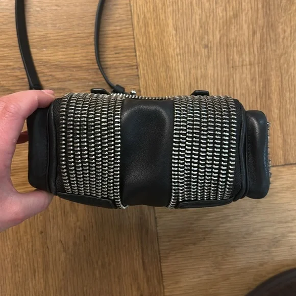 Black Leather Crossbody Bag - Picture 7 of 15